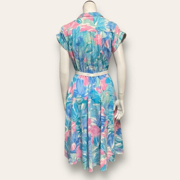 Vintage New looks California fit and flare dress size 10P - Picture 3 of 9